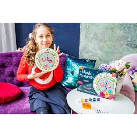 Set for creativity "Clock-coloring" "Flamingo"-4