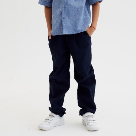 Pants for the boy Minaku: Casual Collection Kids dark blue color, height 110-3
