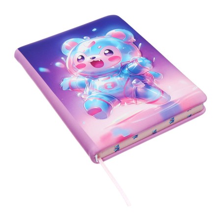 Notebook Gift Book 96l, line, color cut, PVC cover 3D Bear (17.7x12.4cm)-3