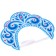 Carnival kokoshnik "Winter Queen" from felt, with application