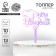 Topper acrylic "Happy Birthday", holography, 15 cm