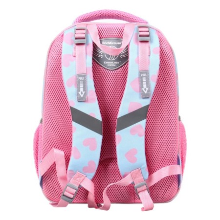 School backpack Erich Krause Ergoline 15l, 39 x 28 x 14 cm, ergonomic back, Pastel Princess 56780-4
