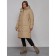 Coat insulated winter female, size 48, color light brown