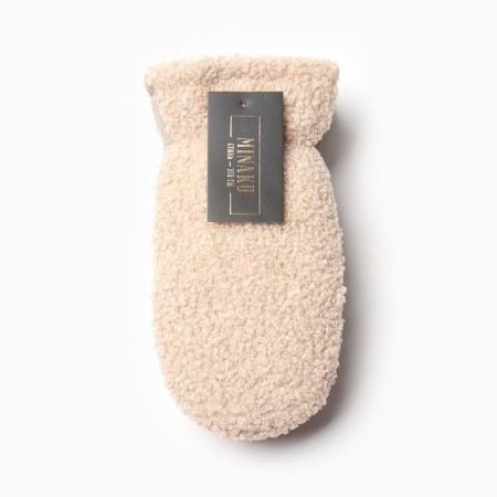 Women's mittens for claim Minaku 25 cm beige-3