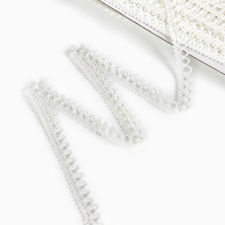 White braid with festons 1.1 cm winding 50 meters-1