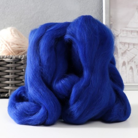 Fasting wool 100% half -toned wool 50 g (019, cornflower)