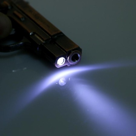 Gas lighter with a flashlight "Pistol", Piezo-3