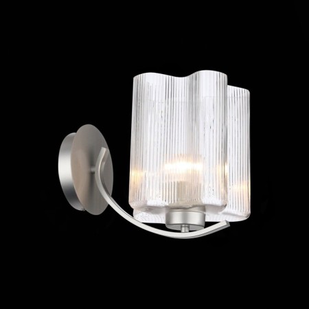 Sconces st. SL117.101.01. ONDE. 1x60 watts, E27, 15x18 cm, silver color-1