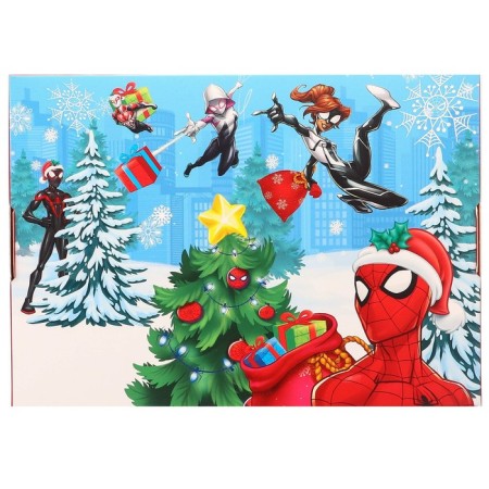 The box is folding, "Happy New Year", 21 x 15 x 5 cm, spider-man-6