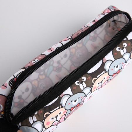 A backpack with a zipper, bag, cosmetic bag, gray color-12