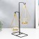Summary metal, glass for 2 candles "Pyramid in the triangle" black 36x11x15 cm