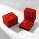 The case is velvet for two rings "lace", 5.5 × 6.5, red color