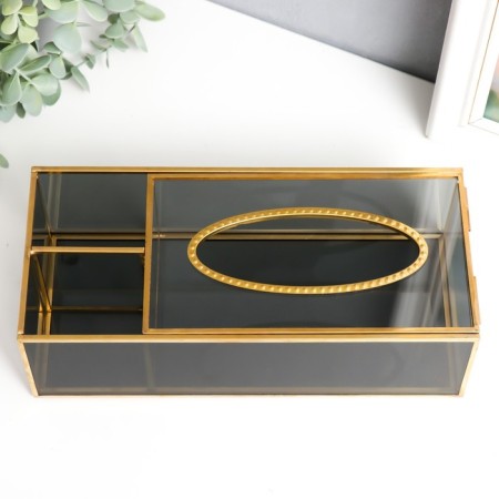 Casket Salphell Glass and Steam "Darkened" 7.5x11.5x25.5 cm-2