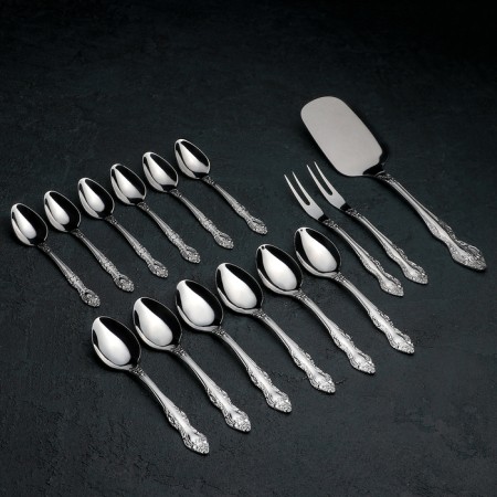 Tea set "Troika", 15 objects, silver color