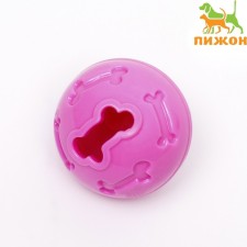 Ball under the treats thickened TPR, 7 cm, pink