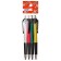 A set of ballpoint pens, 4 pieces, a colored case, with a rubber holder, mix