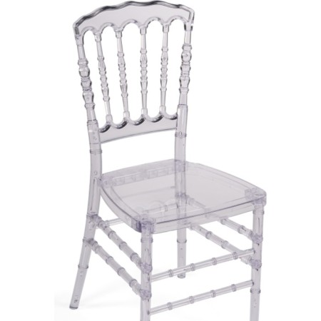 Plastic stool Chiavari 1 plastic, transparent 40x45x90 cm-4