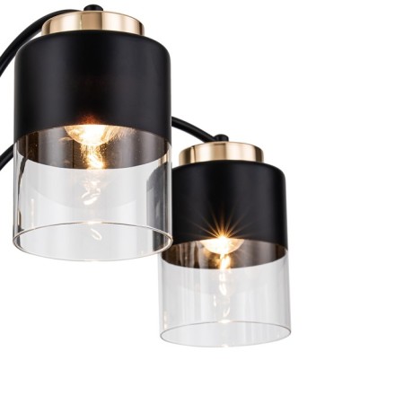 Lamp on the ESCADA rod, 2121/5p. 5x40W, e27, 680x680x490 mm, black/gold color-2
