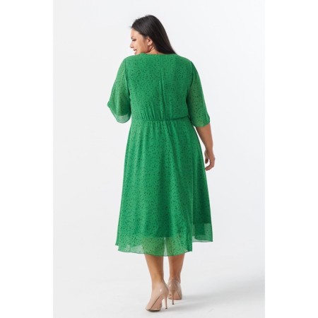 Female dress, size 54, green color-4