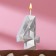 Candle in the cake on the skewer "polyhedron", a number 4, 7 cm, silver