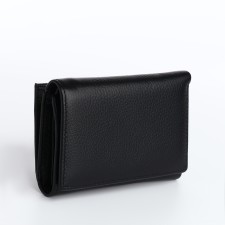 Women's wallet on a magnet, black color