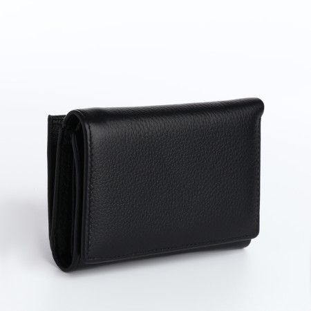 Women's wallet on a magnet, black color