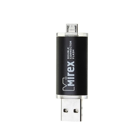 Flash drive Mirex Smart Black, 16 GB, USB2.0, USB/microUSB, th he is up to 25 mb/s, pake up to 15 Mb/s, black-1