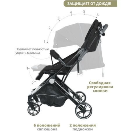 Stroller walking children's indigo trip, black color-2