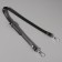 Genuine leather bag, adjustable, with carbines, 60 ± 2 cm × 1.2 cm, black/silver color