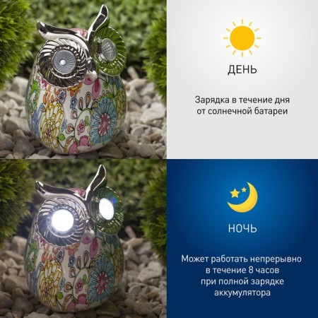 Lamp Garden era on the sunny battery "Owl" LED, IP54-5