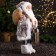 Santa Claus "in a sweater and fur boots, with sledges" 47 cm, white-gray