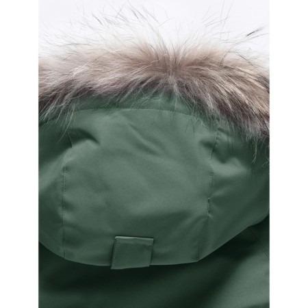 Winter park for a girl, height 146 cm, dark green color-5
