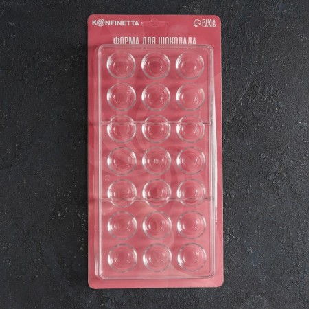 Konfinetta chocolate form “Toffi. Circle ”, 27.5 × 17.5 × 2.5 cm, 21 cells (2.5 × 1.5 cm)-4