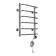 Domoterm electric heated towel rail "Stefano", 400 x 600 mm, 6 crossbars, right, chrome