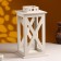 Kashpo wooden "Lantern. Provence" 17x17x31 cm light gray