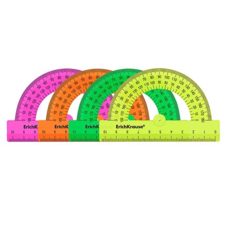 Transporter 10cm 180 °, Erichkrause "Neon Solid", plastic, opaque, box-display, mix-1