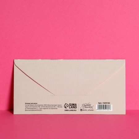 Happy birthday envelope, stylish tag, 16.5 × 8 cm-2