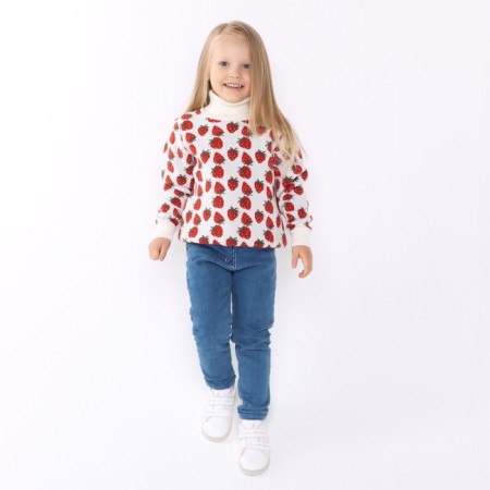 Children's sweater, white color, height 80-86 cm-1
