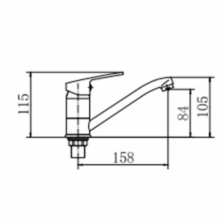 Fashun A4516-2 kitchen mixer, single-leaf, 35 mm cartridge, brass, chrome-1