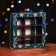 New Year. Box for 9 sweets "Festive magic", 13.7 x 13.7 x 3.5 cm, confectionery packaging