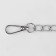 A chain for a bag, with carbines, iron, 9 × 14 mm, 120 cm, silver color