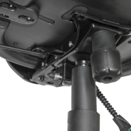 The chair of the operator Brabix Saturn ER-400, with a headrest, combined black/gray-4