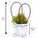 Silver flowers bag, moisture -resistant, 12 x 12 - 8 x 8 - 12.5 cm