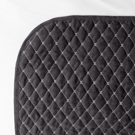 Bedspread with pillowcases "Tina", size 230x250 cm, dark gray color-3