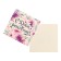 Mini-postcard "Happy Birthday!" purple and pink flowers, 7 x 7 cm