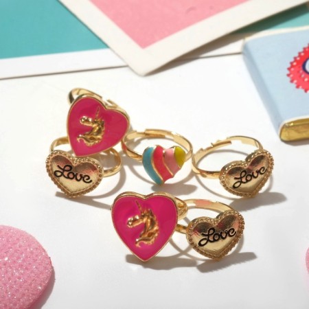 Children's ring "Chosenka", form mix, love, color in gold, dimensionless