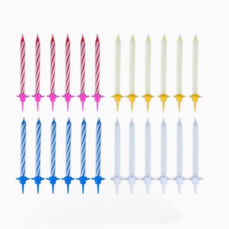 Candles for a cake in a set with a spatula for the cake "Happy Birthday", a red shoulder blade.-4