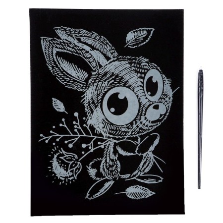 Big engraving with the effect of silver "Bunny"-2