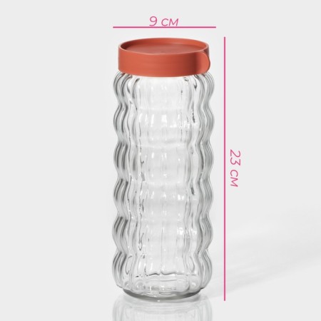 Glass Bank for bulk products of the Boral share, 1 l, 9 × 23 cm-2