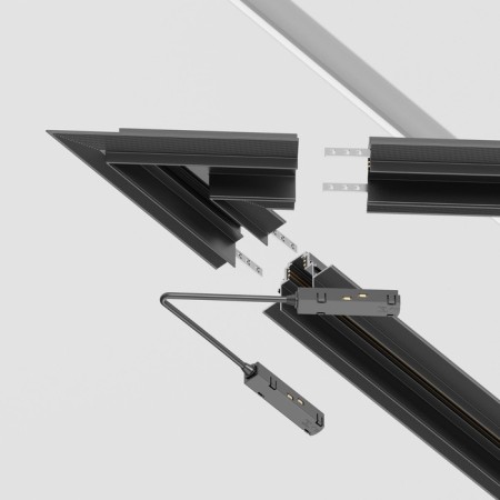 Angle-connector 45 ° Gravity built-in, black-3